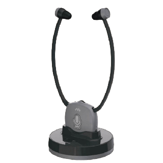 Meliconi Easy Audio - Cuffia Tv Wireless Digitale 2.4 Ghz, Modello Steto con Microfono Ambiente