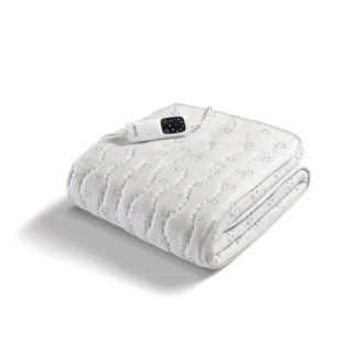 Imetec Scaldasonno Adapto Singolo 150 X 80 Cm, Basso Consumo, Tecnologia Brevettata, Riscaldamento Rapido, Temperatura Personalizzata, Cotone con Trattamento Antibatterico, Comando con 6 Temperature