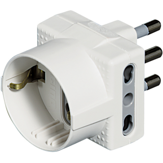 Bticino S3611d Adattatore per Presa di Corrente Tipo L (it) Bianco