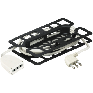 Bticino 2537b Prolunghe e Multiple 5 M 1 Presa(e) Ac Interno Nero, Bianco