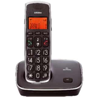Brondi Bravo Gold Telefono Dect Identificatore di Chiamata Nero