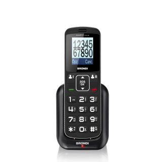 Brondi Amico Home 4,5 Cm (1.77") 90 G Nero Telefono di Livello Base