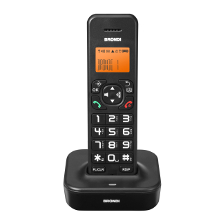 Brondi Bravo Star Telefono Dect Identificatore di Chiamata Nero