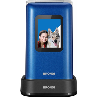 Brondi Amico Prezioso 7,11 Cm (2.8") Blu Telefono per Anziani