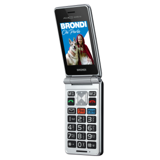 Brondi 10282060 Cellulare 7,11 Cm (2.8") 119 G Nero, Argento Telefono per Anziani