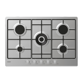 Candy Moderna Chw74wx Acciaio Inox da Incasso 75 Cm Gas 5 Fornello(i)