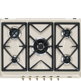 Smeg Srv876avogh2 Piano Cottura Avena da Incasso 75 Cm Gas 5 Fornello(i)