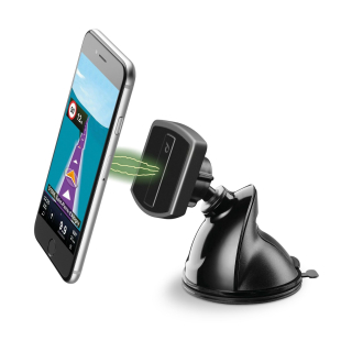 Cellularline Touch Flexi - Universal Supporto Smartphone da Auto Magnetico con Fissaggio a Ventosa