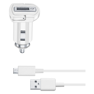 Cellularline Usb Car Charger Kit 10w - Micro Usb - Samsung Caricabatterie da Auto Veloce 10w con Cavo Micro Usb