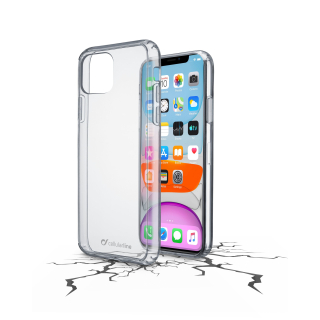 Cellularline Clear Strong - Iphone 11 Custodia Rigida con Bordi in Gomma