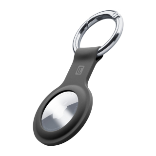 Cellularline Key Ring - Airtag Custodia in Silicone con Gancio per Airtag