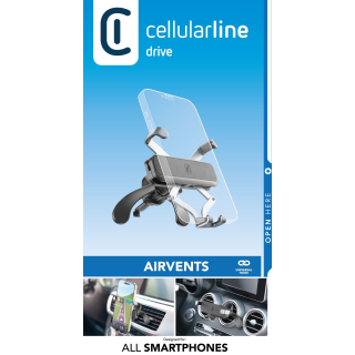 Cellularline Slide Fit - Universal Supporto Smartphone da Auto con Sistema di Inserimento Facilitato