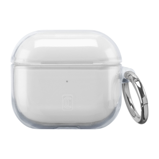 Cellularline Clear - Airpods 1&2, Airpods 3, Airpods Pro Custodia Trasparente per Airpods in Gomma con Gancio.