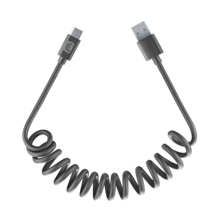 Cellularline Usb To Usb-c Spiral Cable Cavo Spiralato Estendibile Fino a 120 Cm