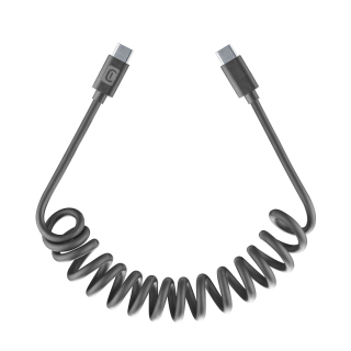 Cellularline Usb-c Spiral Cable Cavo Spiralato Estendibile Fino a 120 Cm