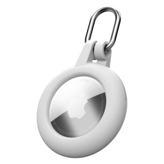 Cellularline Soft Shell Custodia in Silicone Morbido e Resistente per Airtag e Tracy Tag. con Ring Integrato per un Aggancio Pratico a Zaini, Borse e Oggetti Personali.