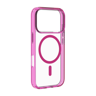 Cellularline Iconic Mag - Iphone 17 Pro Custodia Trasparente con Bordi Colorati Compatibile con Ecosistema Magsafe