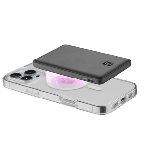 Cellularline Power Bank Magsafe 5000 Power Bank Magsafe 5.000 è Il Caricabatterie Wireless e Portatile con Tecnologia Magsafe da 7.5w. Grazie al Suo Design Compatto e Finiture Soft Touch, è Perfetto per Chi Cerca una Ricarica Veloce e Senza Fili.