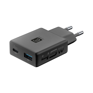 Cellularline Charger Power Lite 45w Slim Dual A+c