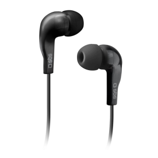 Sbs Auricolari Filo Stereo In-ear Studio Mix 10, Jack 3,5 Mm con Microfono e Tasto Alla Risposta