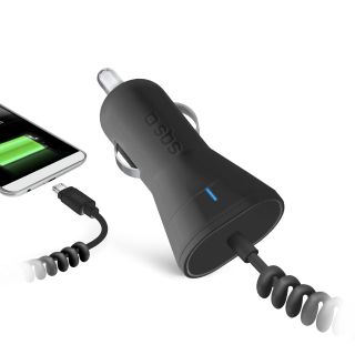 Sbs Caricabatterie da Auto con Connettore Micro Usb