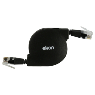 Ekon Cat 5e Cavo di Rete Nero 1 M Cat5e U/utp (utp)