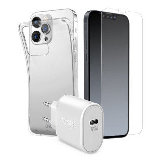 Sbs Kit31ip1361p Mobile Phone Starter Kit Trasparente, Bianco