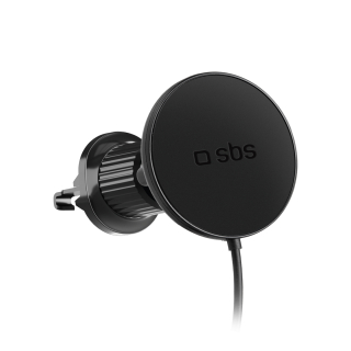 Sbs Tesuppmag15wvent Caricabatterie per Dispositivi Mobili Smartphone Nero Accendisigari Carica Wireless Auto