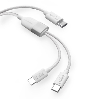 Sbs Tecabletcc2in1 Cavo Usb 1,5 M Usb C Bianco