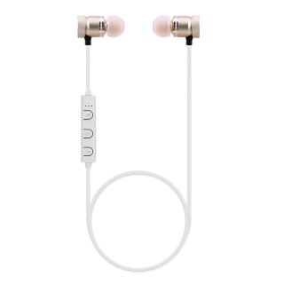 Phonix Move It Auricolare Magnetico Stereo Wireless con Microfono e Tasto Risposta - Oro/bianco