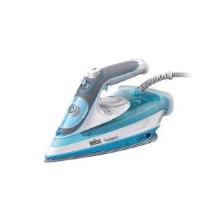Braun Texstyle 5 Si 5006 Bl Ferro da Stiro a Secco e a Vapore Piastra in Ceramica 2600 W Blu, Grigio, Bianco