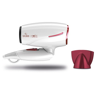 Ga.ma Phon Eolic Ceramic Ion, Motore Dc Ultraleggero, 1600 W, Asciugatura Rapida, Componenti in Ceramica per Capelli Sani e Luminosi, Anti Crespo, 4 Combinazioni di Temperatura e Velocità
