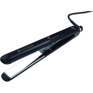 Ga.ma Piastra Led Titanio 4d: Trafile in Titanio, Effetto Liscio o Riccio Impeccabile, Massima Protezione Capelli, Tecnologia Agli Ioni e Ozono, Anti Crespo, Temperatura Regolabile da 130 a 230°c, Comoda da Utilizzare