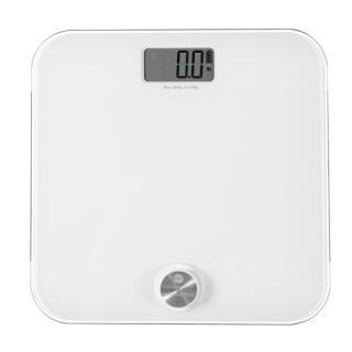 Macom Smart Body Scale Bilancia Pesapersone Elettronica con Funzionamento Senza Batterie Quadrato Bianco