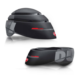 Ducati Duc-hlm-fld/l Casco Sportivo Nero, Grigio, Rosso