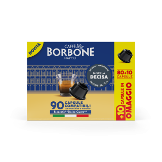 Caffè Borbone Capsule Compatibili Dolce Gusto - Miscela Decisa - 80+10 Caps