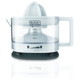 Black & Decker Bxcj25e Centrifuga Spremiagrumi 25 W Grigio, Trasparente, Bianco