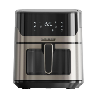 Black & Decker Bxaf6500e Singolo 6,5 L Indipendente 1600 W Friggitrice a Basso Contenuto di Grassi Nero, Grigio