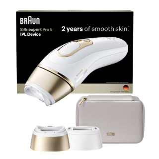 Braun Silk-expert Pro Pl5210 Ipl Luce Pulsata Intensa (ipl) Oro, Bianco