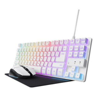 Trust Gxt 794w Tastiera Mouse Incluso Gaming Usb Qwerty Italiano Bianco