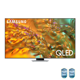 Samsung Q80d Tv Qled 4k 65” Qe65q80datxzt Smart Tv Wi-fi Eclipse Silver 2024, Processore Nq4 Ai Gen2, 4k Ai Upscaling, Simple Chamfer Design, Dolby Atmos