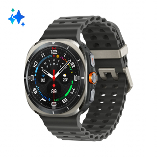 Samsung Galaxy Watch Ultra Smartwatch Galaxy Ai, Resistenza Estrema, Batteria a Lunga Durata, Sirena di Emergenza, Lte, Cassa in Titanio di Grado Aerospaziale 47mm Titanium Silver
