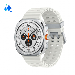 Samsung Galaxy Watch Ultra Smartwatch Galaxy Ai, Resistenza Estrema, Batteria a Lunga Durata, Sirena di Emergenza, Lte, Cassa in Titanio di Grado Aerospaziale 47mm Titanium White