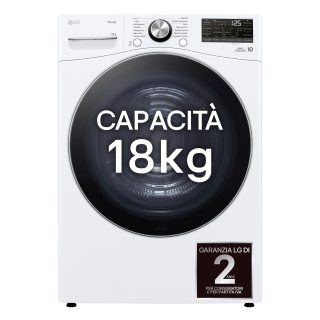 Lg Rh18u8avcw Asciugatrice 18kg Pompa di Calore Dual Inverter Classe A+++, Motore Direct Drive, Ai Dry, Wi-fi, Bianca